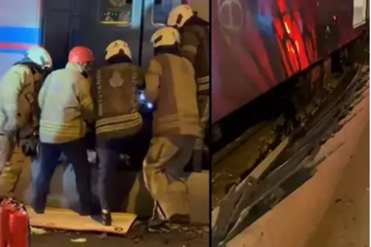 İstanbul'da tramvayın altında kaldı! Hastaneye kaldırıldı