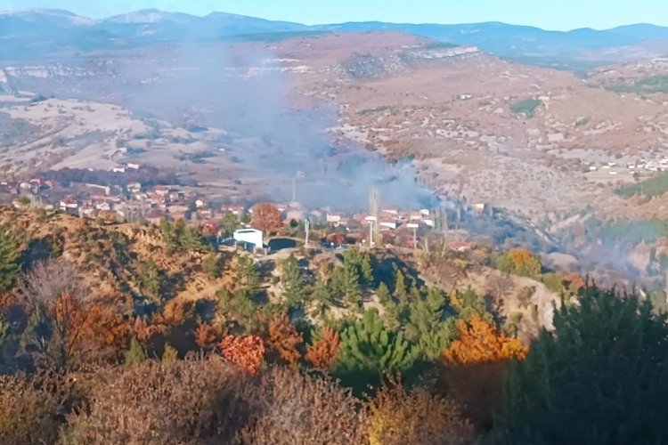 Kütahya'da korkutan yangın!