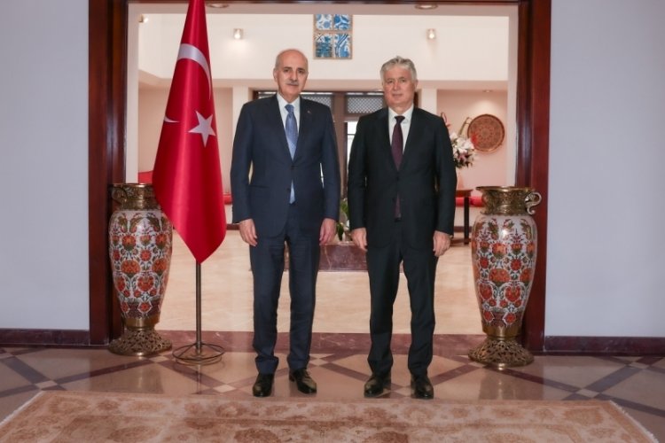 TBMM Başkanı Kurtulmuş, Türkiye'nin Brasilia Büyükelçisi Akça ile görüştü