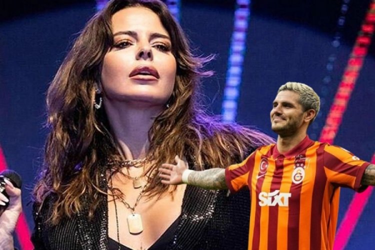 Simge Sağın, sahnede Icardi'ye g&ouml;nderme yaptı