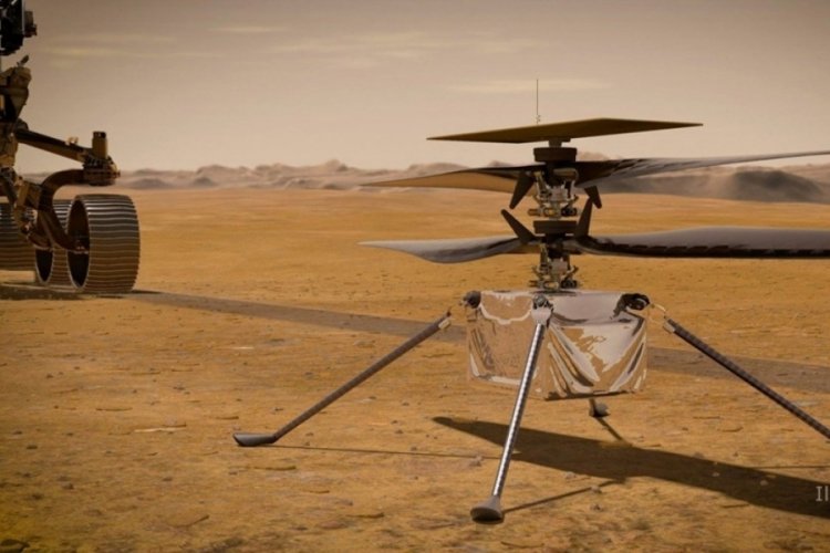 Mars'ta enkaz g&ouml;r&uuml;nt&uuml;s&uuml; &ccedil;ekildi! NASA helikopteri kaydetti