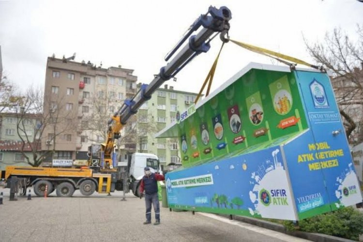 Bursa'da Yıldırım Belediyesi, geri d&ouml;n&uuml;şebilen atıkları nakde d&ouml;n&uuml;şt&uuml;r&uuml;yor