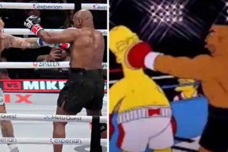 Simpsonlar Paul ve Tyson maçını yıllar önce bildi!