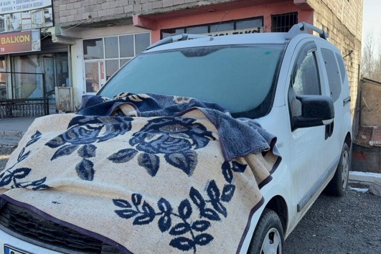 Ağrı'da, buz sarkıtları oluştu