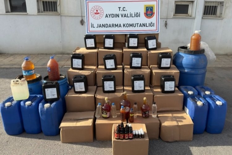 Aydın'da jandarmadan ka&ccedil;ak alkol operasyonu