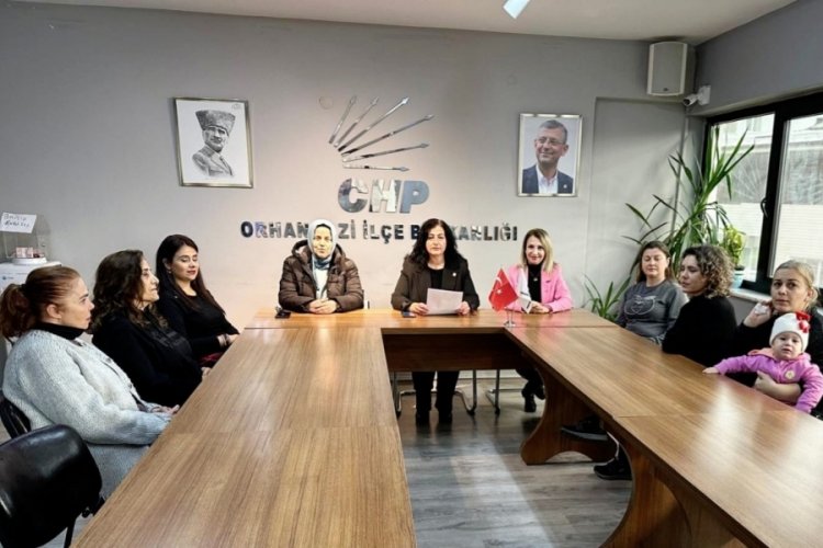 CHP Bursa Orhangazi Kadın kollarından 5 Aralık D&uuml;nya Kadın Hakları G&uuml;n&uuml; a&ccedil;ıklaması