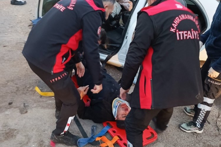 Kahramanmaraş'ta korkutan kaza: 2 yaralı!