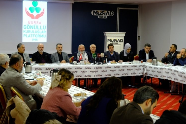 Mazlumların sesi Bursa'dan y&uuml;kseldi