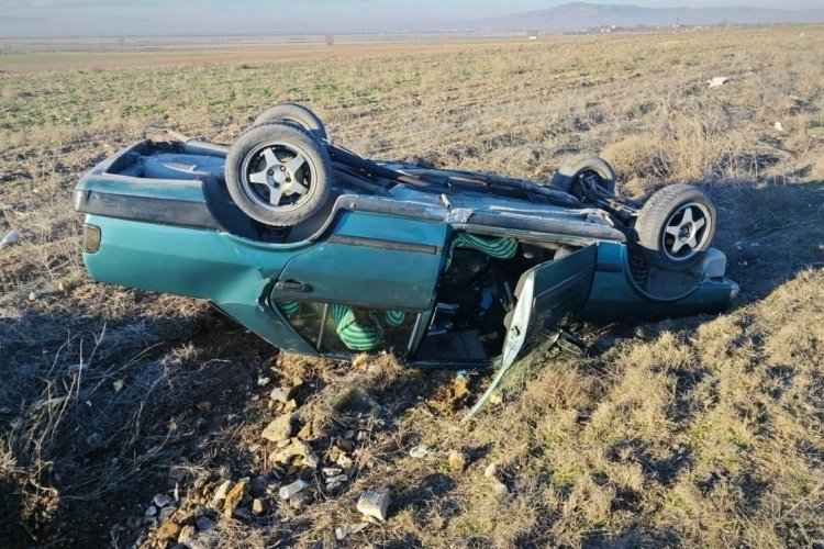 Takla atan otomobilden mucize kurtuluş