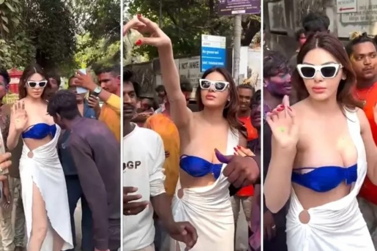Hindistan'da onlarca erkeğin arasında kalan ünlü ismin zor anları