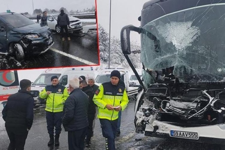 Bolu'da zincirleme kaza: Çok sayıda araç birbirine girdi