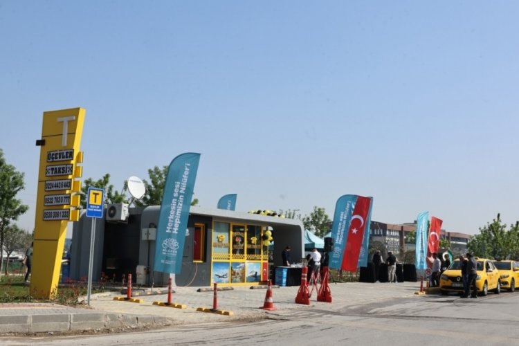 Bursa'nın o ilçesine modern taksi durağı hizmete açıldı!