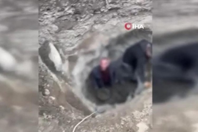 Jandarma ekipleri tarafından çukurun dibinde böyle yakalandılar!