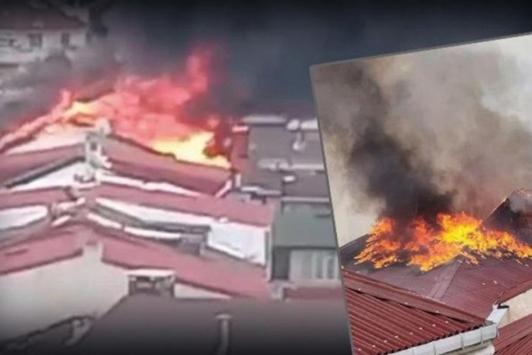 5 katlı binada korku dolu anlar