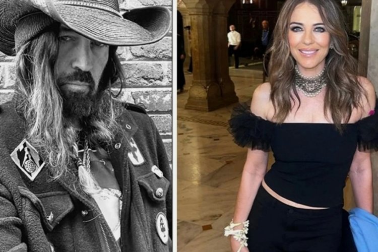 Elizabeth Hurley Miley Cyrus'un babasına yürümüş!