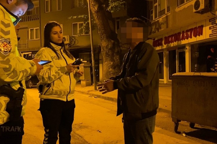 Bursa'da polisin alkollü sürücüyle imtihanı