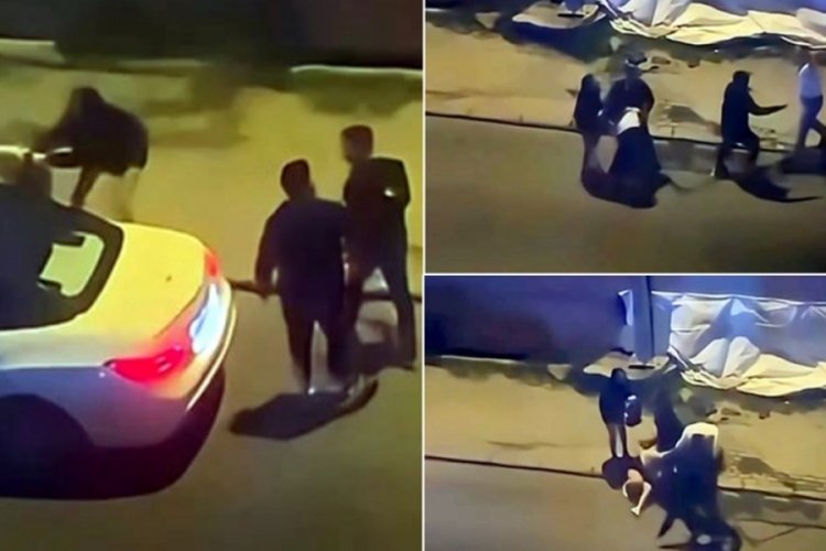 Sokak ortasında kadına şiddet: Yerlerde sürüklediler