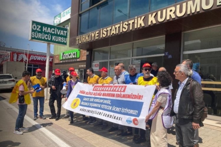 BES'den TÜİK önünden eylem