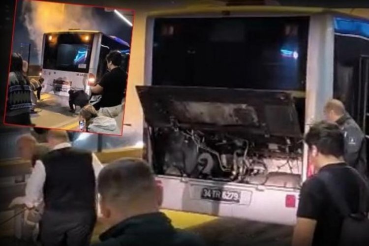 İstanbul'da korku dolu anlar! Metrobüste yangın çıktı