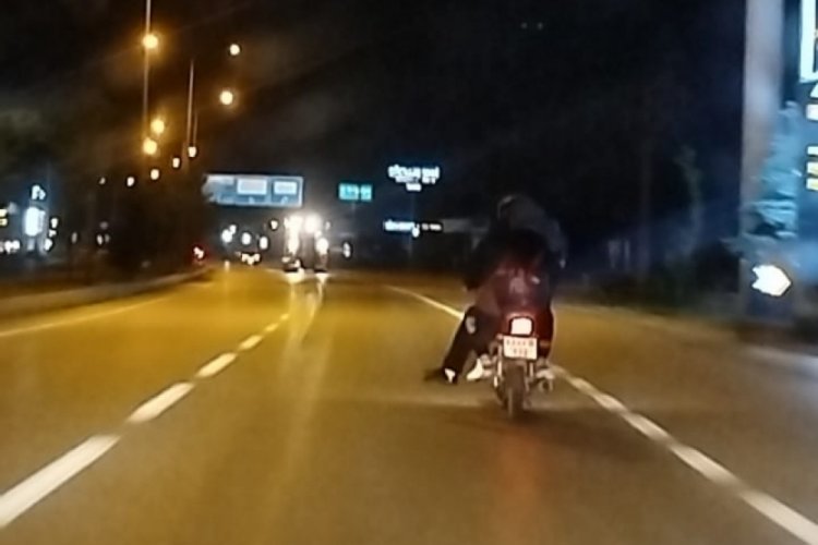 Bursa'da tehlikeli yolculuk! Adeta ölüme davetiye çıkardı