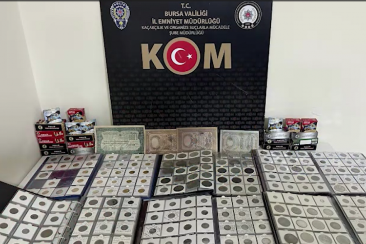 Bursa'da binlerce tarihi sikke ele geçirildi!