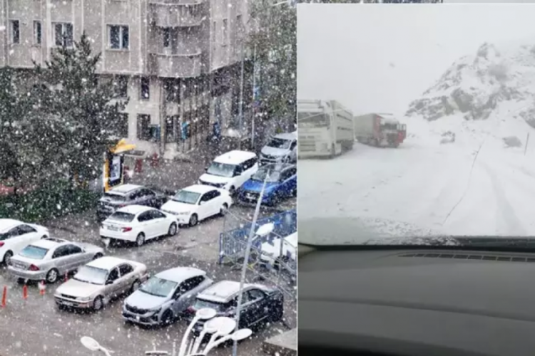 Mayıs ayında kar sürprizi! Kent merkezi beyaza büründü