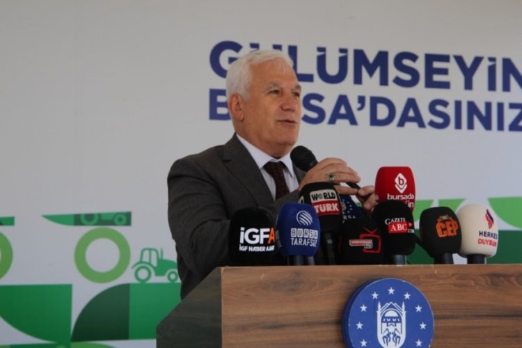 Bursa Büyükşehir'den çiftçiye damlama sulama ve sıvı gübre desteği