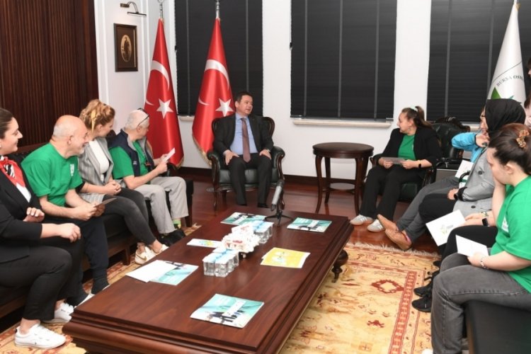 Başkan Aydın özel misafirlerini ağırladı
