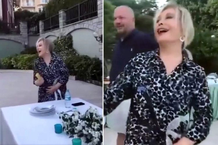 Emel Sayın yemekte komşularıyla buluştu