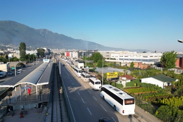BURULAŞ eylemine karşı Kestel Belediyesi'nden ücretsiz servis hizmeti