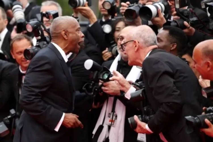 Cannes Film Festivali'nde kendisine dokunan gazeteciye bağırdı