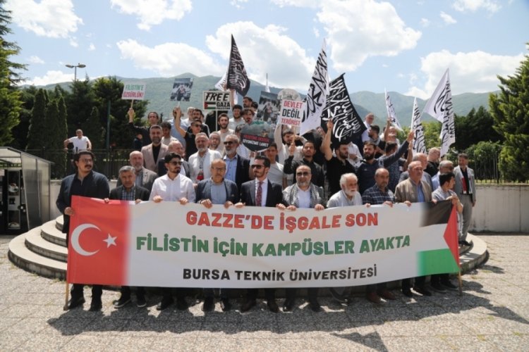 BTÜ'lü öğrencilerden Filistin'e nöbetli destek