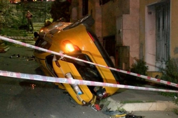 Görenler inanamadı! 10 metreden çıkmaz sokağa uçtu