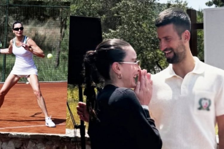 Novak Djokovic Bodrum'da Ece Sükan ile kortta buluştu