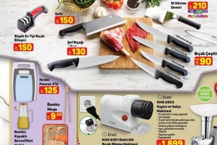 A101'de kurban eti hazırlığı: Bıçak, satır, kesme tahtası, güveç! İşte fiyatlar...