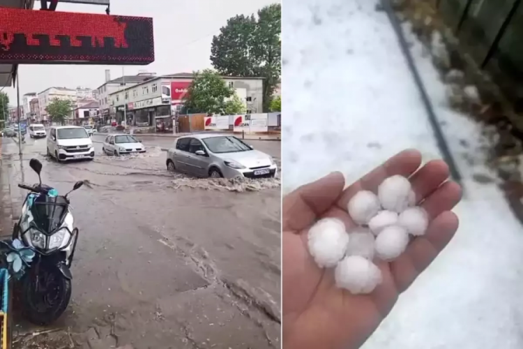 İstanbul'u dolu ve yağmur vurdu!