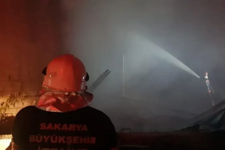 Geceyi alevler aydınlattı! Samanlık yangını eve sıçradı
