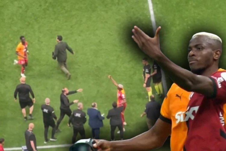 Osimhen, Başakşehir oyuncusunu soyunma odasına çağırdı! Devre arasında gergin anlar
