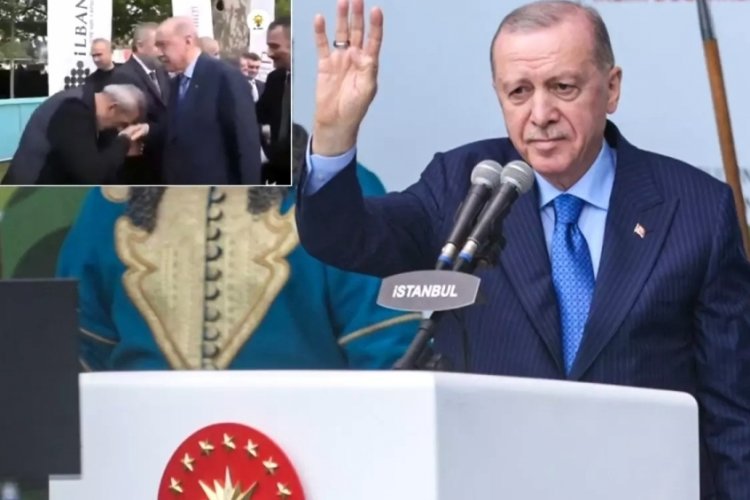 Yavuz Bingöl'ün Cumhurbaşkanı Erdoğan'ın elini öptüğü anlar olay oldu