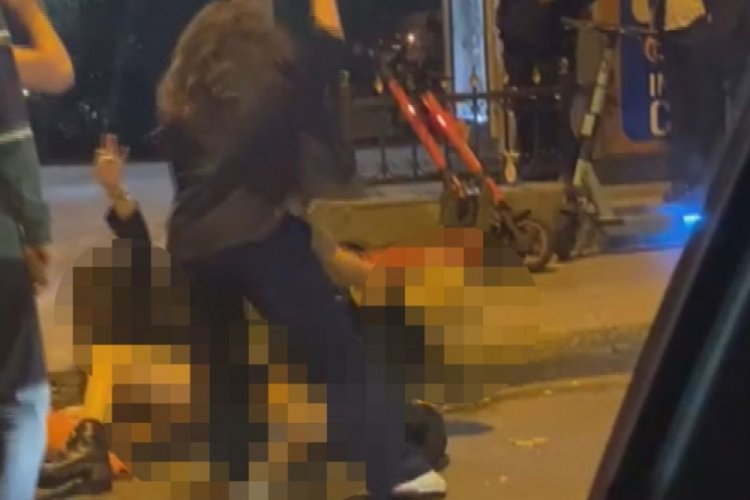 Kadınların yumruklu kavgası kamerada