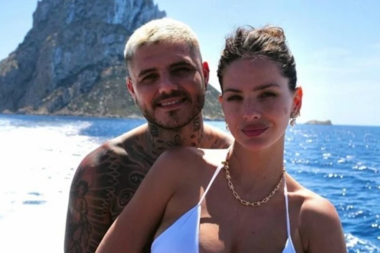 Mauro Icardi öpüşmeye doyamadı