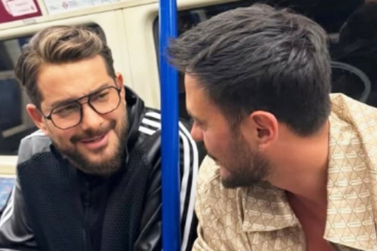 Anıl Altan ve Enis Arıkan, Londra'da metroyla Kylie Minogue konserine gitti