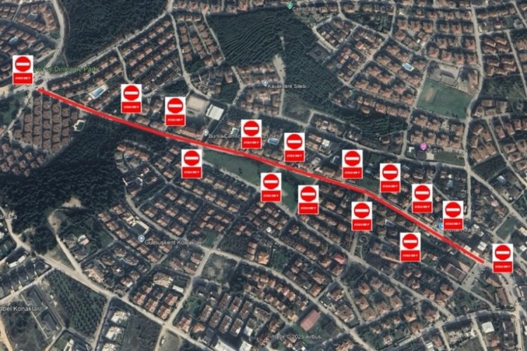Bursa'da 21 sokak trafiğe kapatılacak!