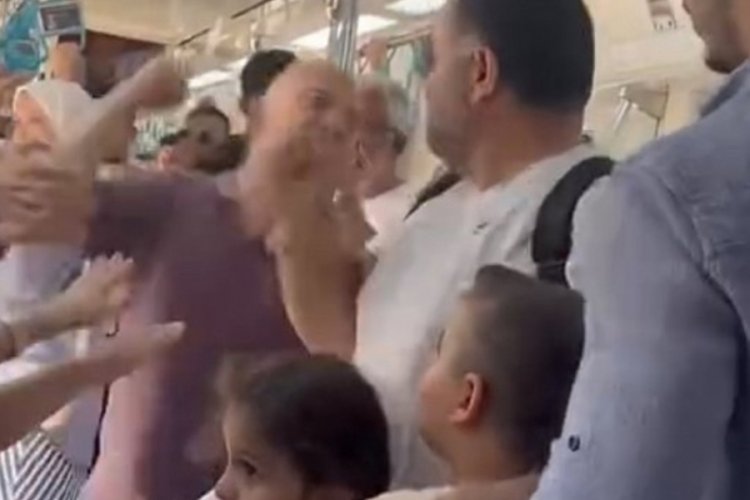 Marmaray'da çocuklu babaya yumruklu saldırı: Yeni görüntüler ortaya çıktı