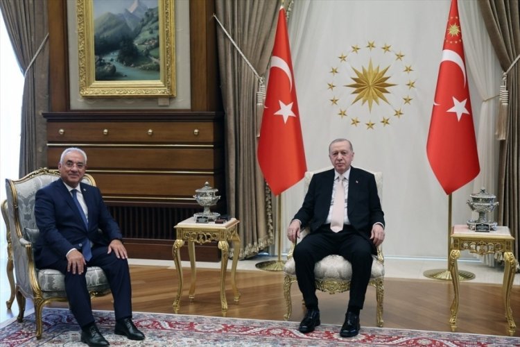 Cumhurbaşkanı Erdoğan, DSP Genel Başkanı Aksakal'ı kabul etti