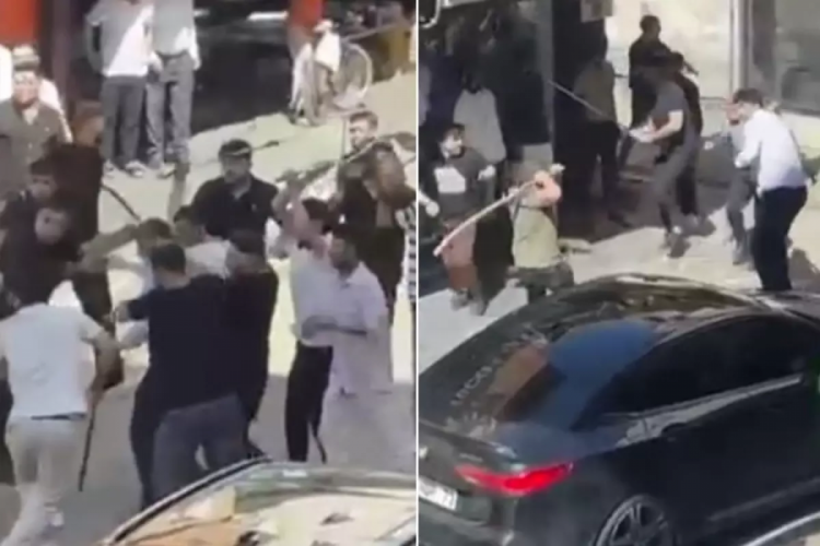 Meydan savaşı gibi kavga! Polis biber gazıyla müdahale etti