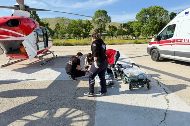 4 yaşındaki çocuk için ambulans havalandı!