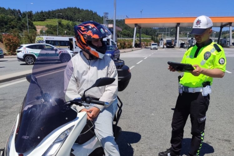 Bursa'da trafik ekipleri motosiklet denetimi yaptı