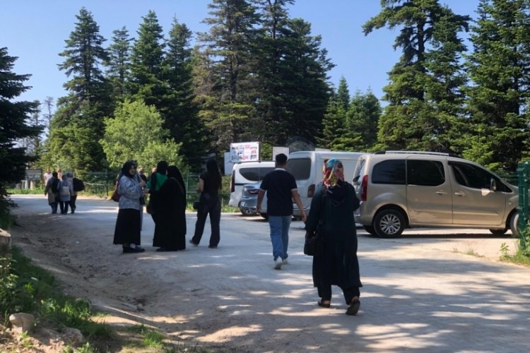 Bursalılar bayram tatilinde Uludağ'a akın etti!