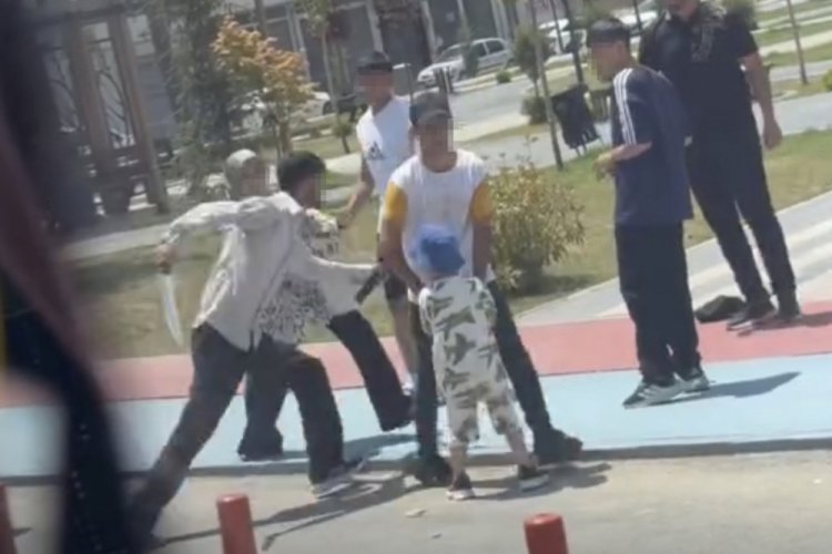 Kavga ettiği şahsa bacağından çıkardığı pala ile saldırdı